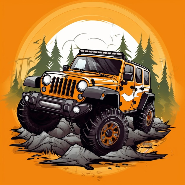 offroad cartoon logo