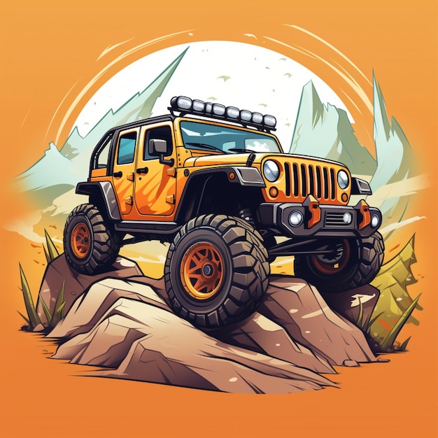 offroad cartoon logo