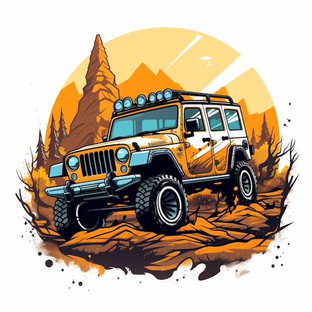 offroad cartoon logo