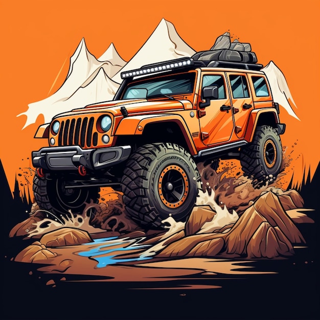 offroad cartoon logo