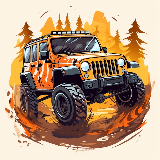 offroad cartoon logo