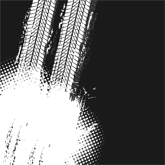 Offroad grunge vectorbandafdrukken met witte vlek