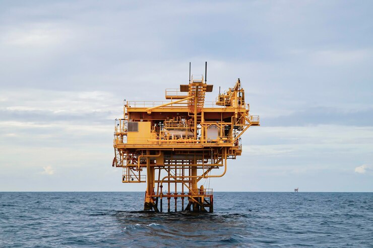 Photo offshore gulf industry rig drill oil and gas production petroleum
