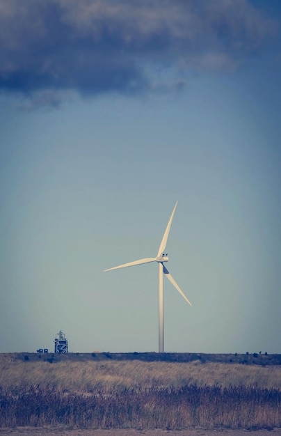 Offshore windmill in Copenhagen area of Denmark