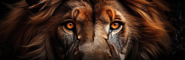 Ogen van een leeuw close-up