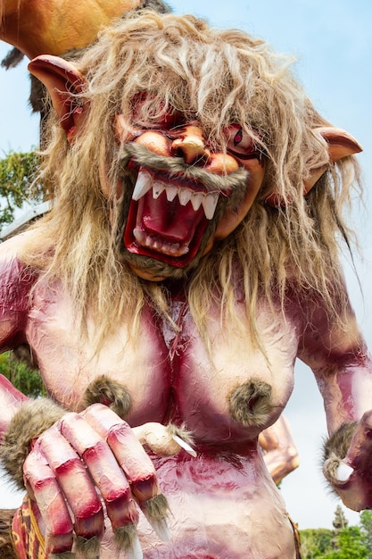 Ogoh statues Ngrupuk parade Bali