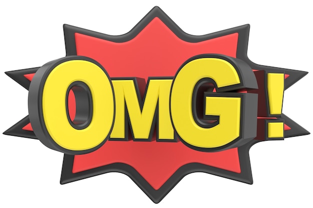 Foto oh mijn god 3d omg-badge