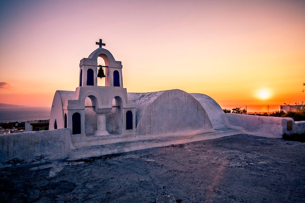 Oia bij zonsondergang