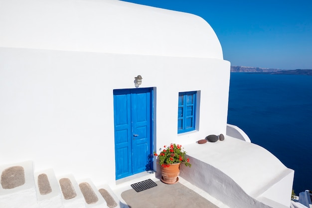 Oia, typische stad Santorini, Griekenland.