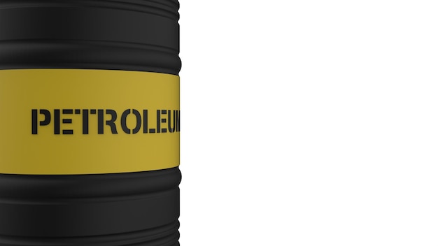 Oil barrel isolated on white background 3d illustration image