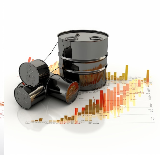 Photo oil barrel price variation theme