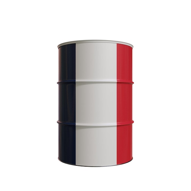 Oil Barrel With The Flag Of France