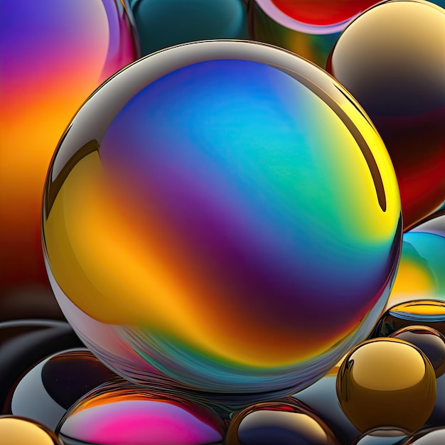 Oil Bubbles Background