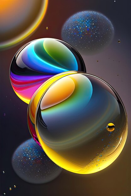 Oil Bubbles Background