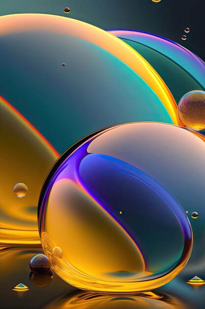 Oil Bubbles Background