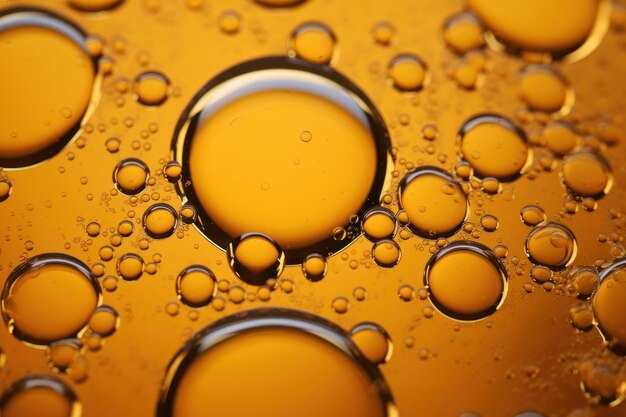 Oil bubbles yellow Generate Ai