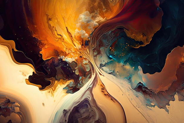 Premium AI Image | Oil color background abstract