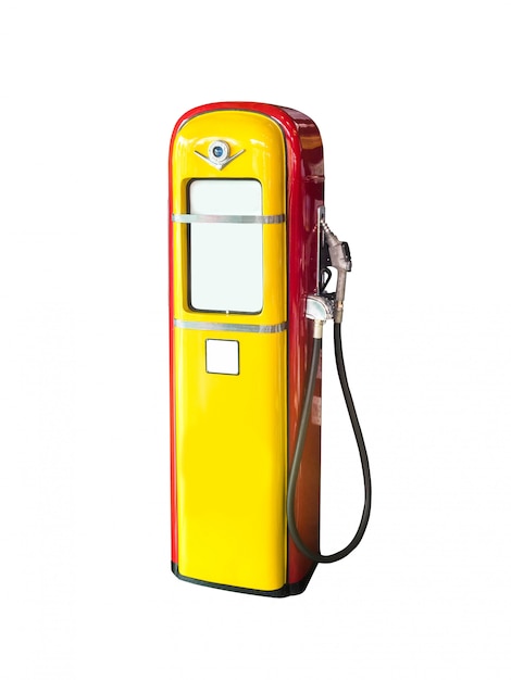 Photo oil dispenser vintage with clipping path on white