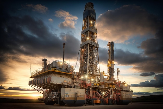 石油およびガス産業を代表する石油掘削装置