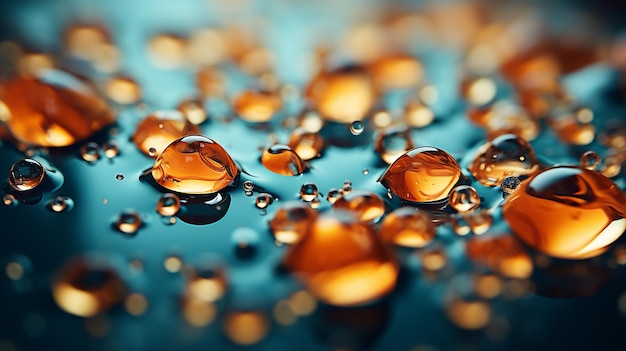 Oil drops on a metal surfacegenerative ai