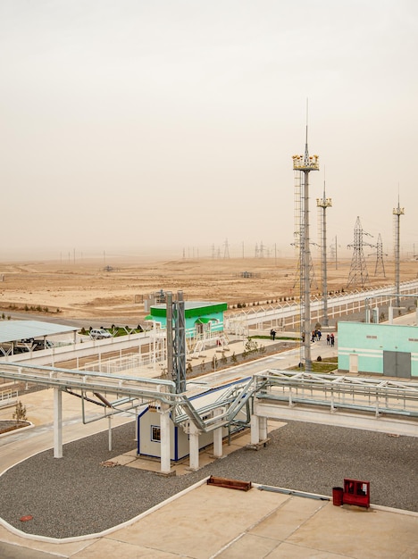 An oil and gas engineering and industrial construction Panorama of the factory