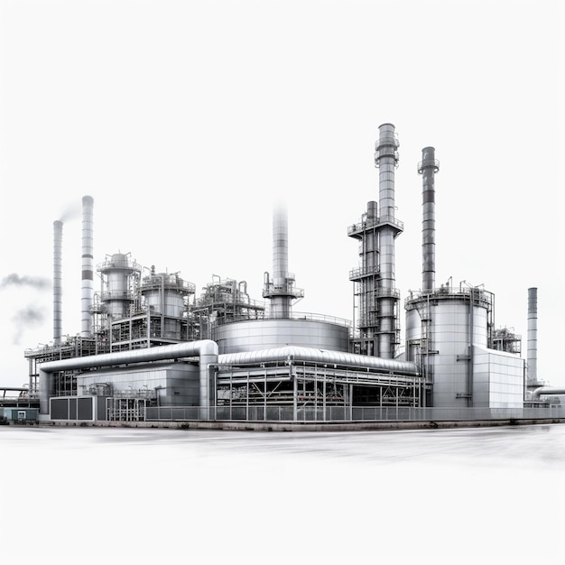 Oil and gas industrialOil refinery plant form industryRefinery factory oil storage tank and pipeli