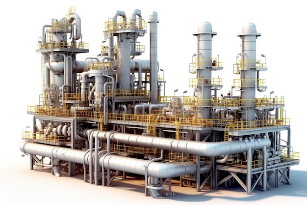 石油およびガス産業石油精製プラントの産業製油所の石油貯蔵タンクとパイプリ
