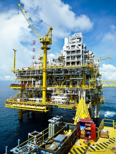 Oil and Gas processing platform that produce natural gas and condensate.