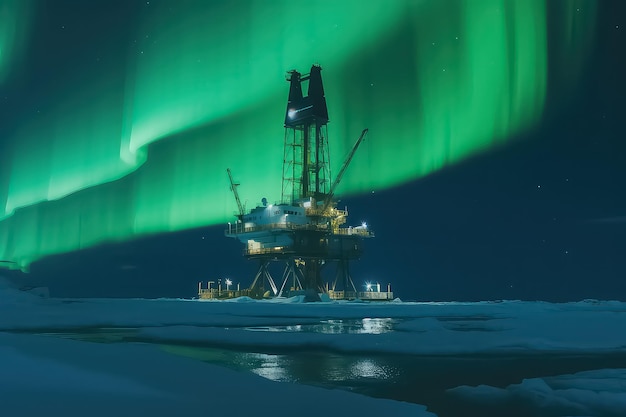 Oil and gas production platform in Norway AI