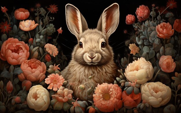 Oil Illustration of a Wild Hare