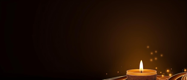 テキストのコピースペースのオイルランプディワリ祝賀バナー背景