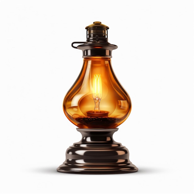 Масляная лампа с белым фоном высокого качества ультра h