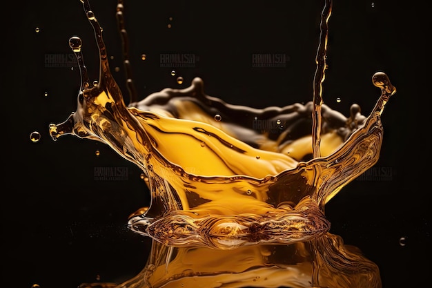 Oil Liquid Splashing colorful background