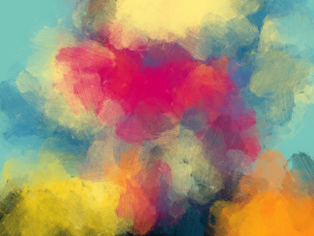 Oil paint brush abstract background colorful