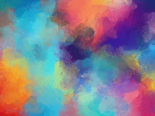 Oil paint brush abstract background colorful