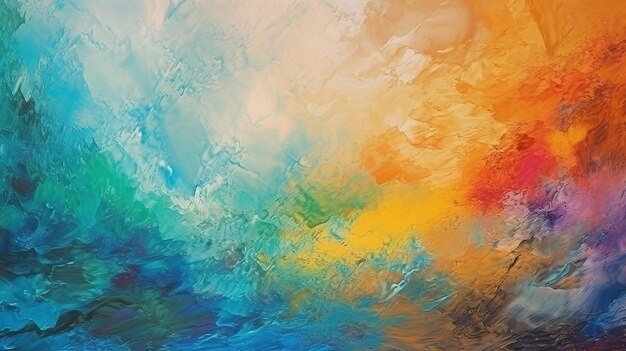 Oil paint drawing abstract colored background Generative AI