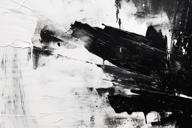 Фото Масляная краска текстура гранж черно-белый фон фрагмент произведения искусства абстрактный арт фон масло