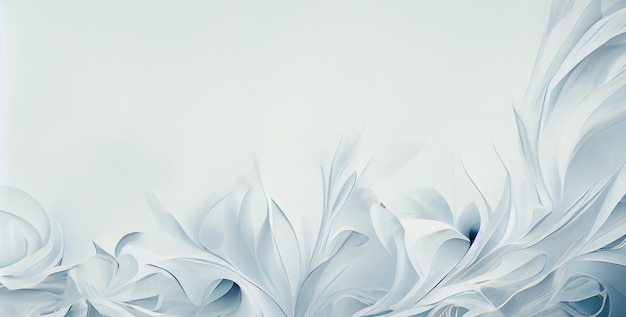 창백한 색조의 추상 꽃 디자인의 유화