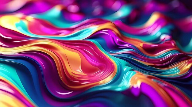 Oil painting artistic image of 3D colorful background 3d shape layer background