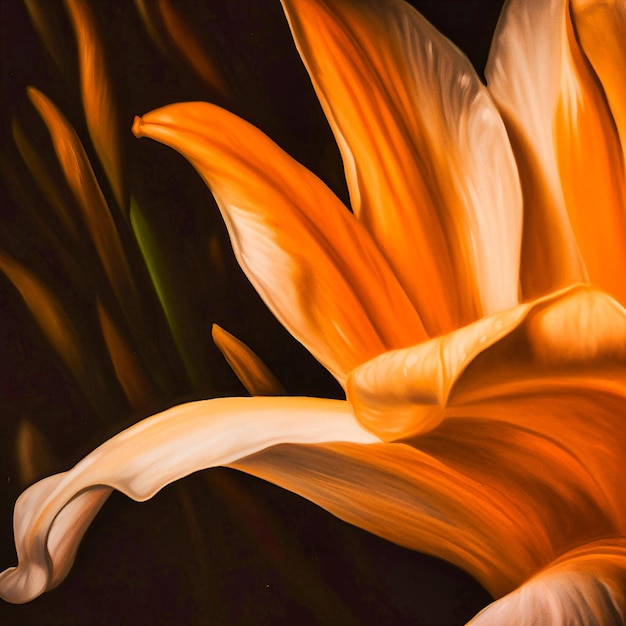 Oil painting lily Generative AI