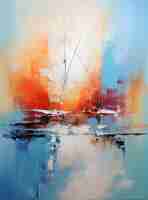 Photo oil painting ship