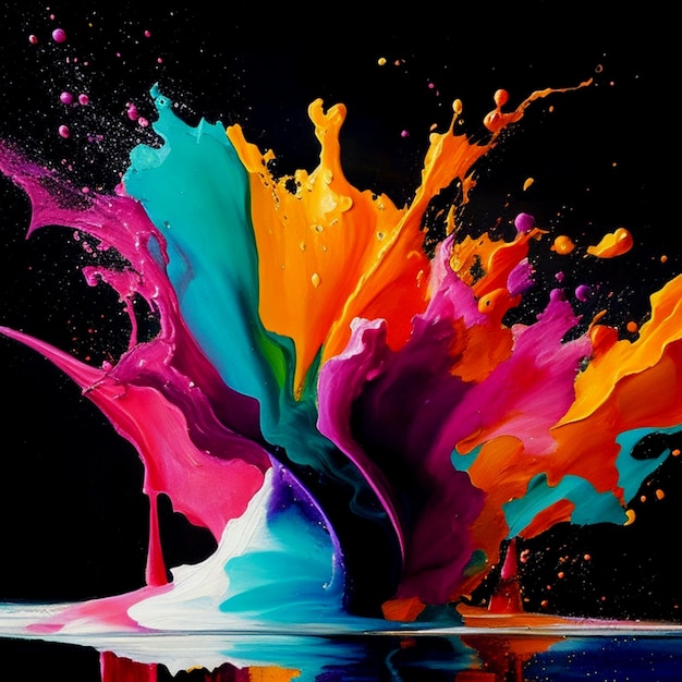 OIL PAINTING SPLASHING COLOR