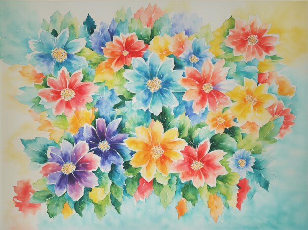 oil painting style flower painting illustration 10