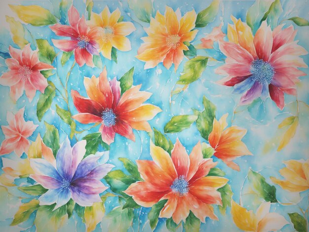 oil painting style flower painting illustration 14