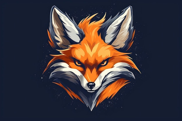 Oil painting style fox logo Beautiful illustration picture Generative AI