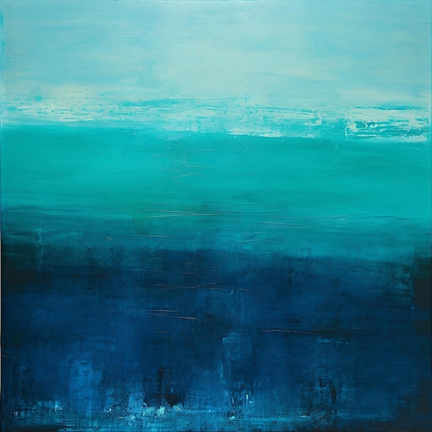 Foto pittura a olio nello stile di rothko blu brillante e acqua