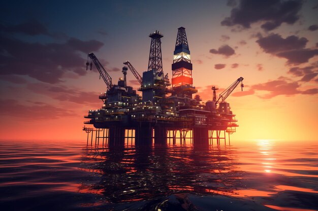 Photo oil platform