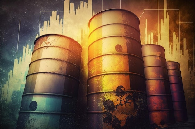 Oil price Created with generative Ai technology