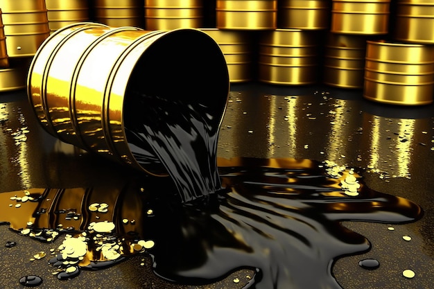 Premium Photo  Oil production extraction of money barrels of oil