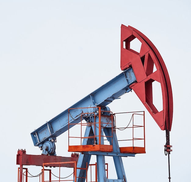 Photo oil pump jack. crude oil.